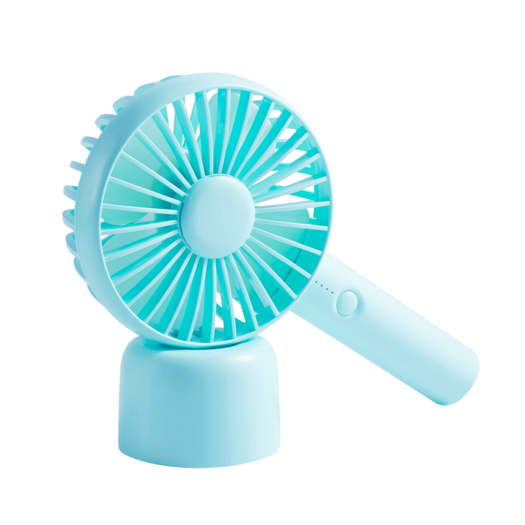 Office ChYoung Mini Handheld Fan with LED Light Outdoors and Travel Portable USB Rechargeable Battery Operated Desk Fan with Removable Stand Base for Home