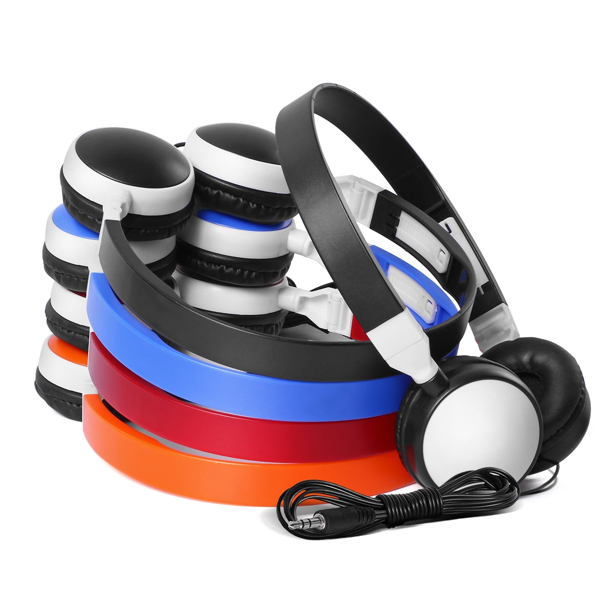 Classroom Headphones in Bulk 25 Pack Keewonda 3.5mm Wired Headphones Multicolor for Kids School