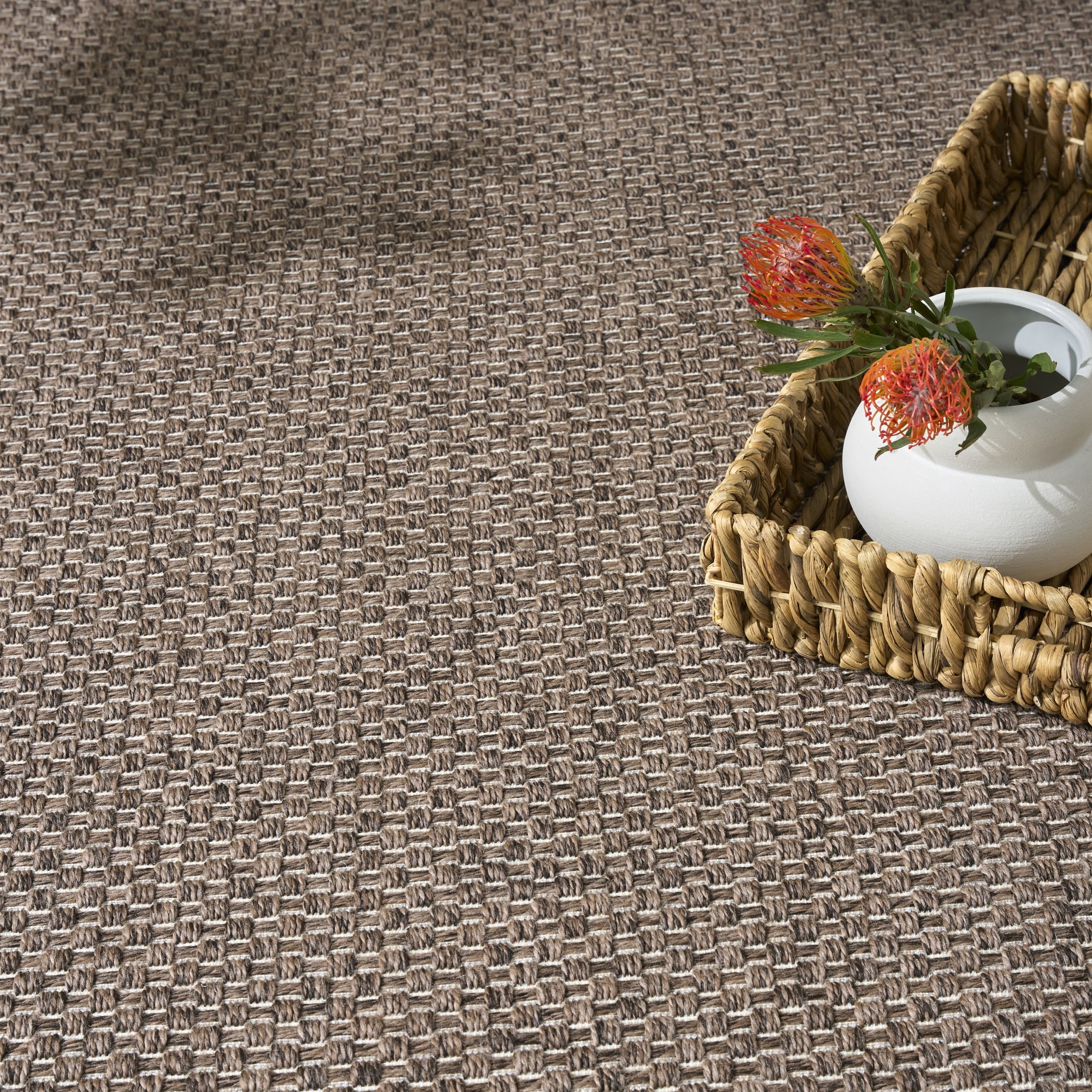 Nourison Tulum 6' x 9' Brown Outdoor Rug