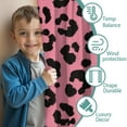 thumbnail image 3 of Blackout Kids Curtains,Pink and Black Of Leopard Print Childrens Insulated Curtains Set Of 2,Bedroom Essentials,Toddler Room Decor 52"x63", 3 of 5