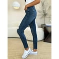 thumbnail image 2 of Judy Blue Full Size Mid Waist Distressed Slim Jeans, 2 of 11
