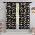thumbnail image 5 of Blackout Kids Curtains,Colorful Games Star Black Pattern Childrens Insulated Curtains Set Of 2,Bedroom Essentials,Toddler Room Decor 42"x63", 5 of 5