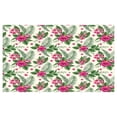 thumbnail image 4 of Watercolor Ceramic Toothbrush Holder, Plumeria and Hibiscus Flora Tropical Island Nature Aloha Hawaii Jungle, Decorative Versatile Countertop for Bathroom, 4.5" X 2.7", Magenta Cream Green, 4 of 4