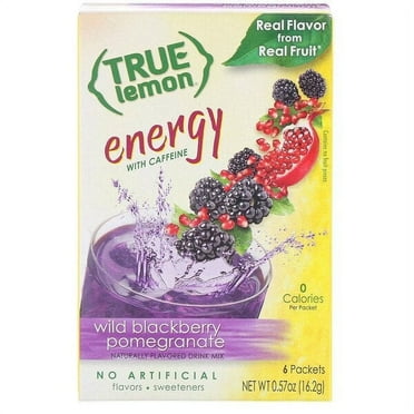 True Citrus, True Lemon, Energy, Wild Blackberry Pomegranate, 6 Packets, 0.095 oz (2.7 g) Each Pack of 2