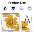thumbnail image 2 of Orange Flowers White Background Simple Design Picnic Blanket Waterproof Outdoor Beach Blanket Hand-held Pad Suitable for Travel, Camping, Beach, Family Gatherings, 2 of 7