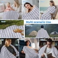 thumbnail image 5 of Purple Cooling Blanket,Lightweight Breathable Summer Throw Blanket with Double Sided Cold Effect,Grid Checkered Plaid Gingham Lattice Trellis Picnic Blankets Bed Sheet for Hot Sleepers 50"x60", 5 of 8