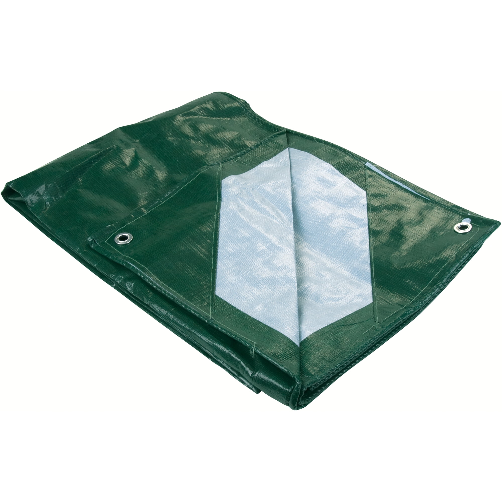 Kleton Polyethylene Tarp, Industrial Green/Silver, 6 x 8 Feet, 9 Mils