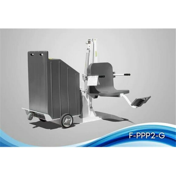 Aqua Creek F-PPP2-G Portable Pro Pool 2 Lift, White with Gray Plastics - Concrete Weight Plates