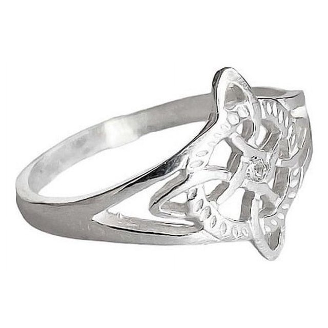 JOYARIS Anillo Nudo De Bruja Con Zirconia De Color Plata Solida 925 Talla 10 AN-0000395