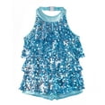 thumbnail image 2 of Eandarui Girls Shiny Sequins Ballet Dance Costume Latin Jazz Performance Dancewear Blue 16, 2 of 7