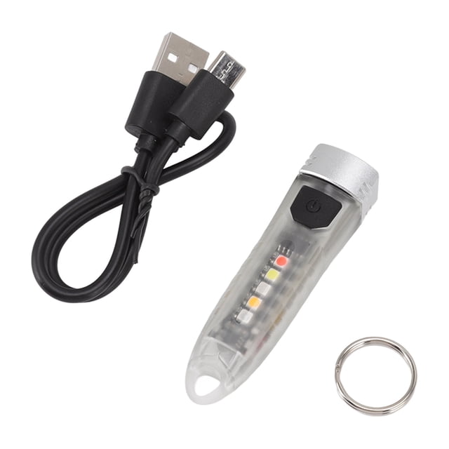 Mini llavero linterna portátil mini USB recargable al aire libre luz fuerte impermeable llavero antorcha