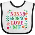 thumbnail image 3 of Inktastic Nonna and Nonno Love Me Girls Baby Bib, 3 of 4