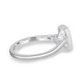 thumbnail image 2 of 3.00Ct Elongated Cushion Cut Moissanite Bezel Set Engagement Ring, Cathedral, 10K White Gold, 2 of 4