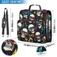 thumbnail image 3 of Haosy 3 Ring Zipper Binder with Shoulder Strap Waterproof Trapper Keeper 2 Inch D-Ring 500 Sheets Capacity, Crazy Cool Skull, 3 of 7