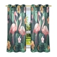 thumbnail image 6 of Yayeee Window Curtains Set of 2 for Living Room Light Filtering 63"x42", Flamingo Leaves Pattern, 6 of 7