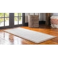 thumbnail image 2 of Avgari Creation Eco Friendly White Hand Braided Rectangle Living Room ,Office Area Rug Rag Rug Modern Carpet 7x11" Sq Feet, 2 of 5