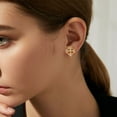 thumbnail image 5 of GDCOIN Stud Dainty Earrings 14K Gold Plated Piercing Jewelry for Women, 5 of 8