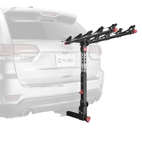 Allen Sports Deluxe Locking Quick Release 5-Bicycle Carrier for 2" Hitch, Model 850QR, Black