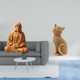 thumbnail image 2 of Figura de gato católico, estatua del Corazón de Jesús, figura decorativa de resina coleccionable de Jesús, escultura animal para pasillo, dorm, 2 of 8