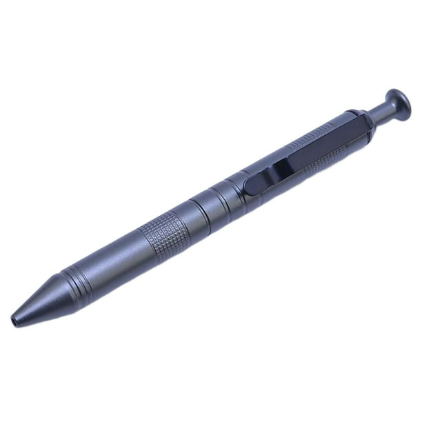 Bolígrafo de señalización, herramienta multifuncional para defensa personal, rompevidrios, antideslizante Gris