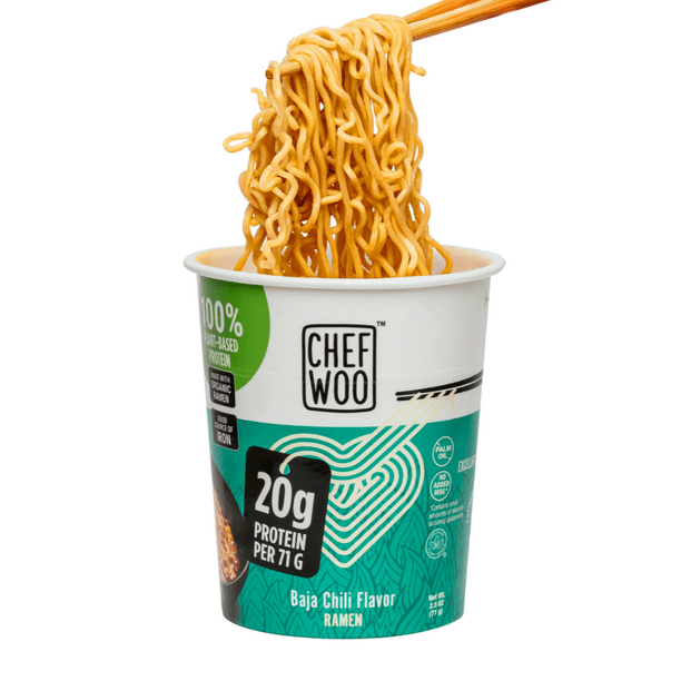 CHEF WOO Baja Chili Ramen, High Protein Noodles, 20g of Animal