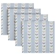 thumbnail image 3 of Iauyy Satin Napkins Set of 4- Light Blue Leaf Stripe DIY Printing Decoration Cloth Napkin- Easy Care for Home/Party, 3 of 8
