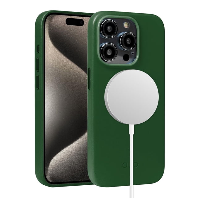 Funda magnética de cuero para iPhone 15 Pro 6.1" alto