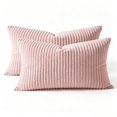 thumbnail image 2 of Soft Corduroy Decorative Throw Pillow Covers 20x12in，Set of 2, Mordern Nordic Home Decor, Boho Farmhouse Cushion Covers for Couch Bed Sofa Living Room, 2 of 4