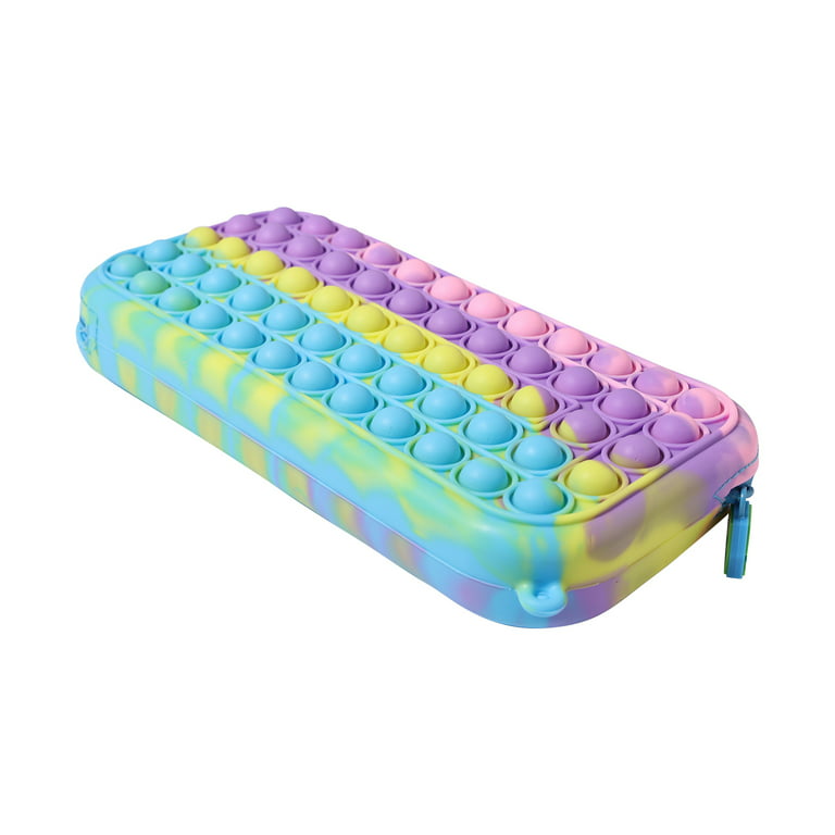 Hirigin Stress Relief Stationery Box Large Capacity Silicone Pencil Case, Size: 8.27*2.56