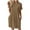 Khaki, variant on Women's Casual Plain Basic T Shirt Dress Summer Short Sleeve Comfort Nightgown Crew Neck Loose Dresses with Pockets