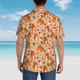 thumbnail image 6 of Xecao Squirrel And Mushroom print Hawaiian shirt - a stylish short-sleeve button-down for men, perfect for casual beach and tropical outings., 6 of 9