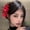 Red Higan Flower Hairpin [Single], variant on Red Spider Lily Hair Clip Artificial Flower Side Clip for Women Vintage Style Forest Aesthetic Hairpin for Daily or Photo Use