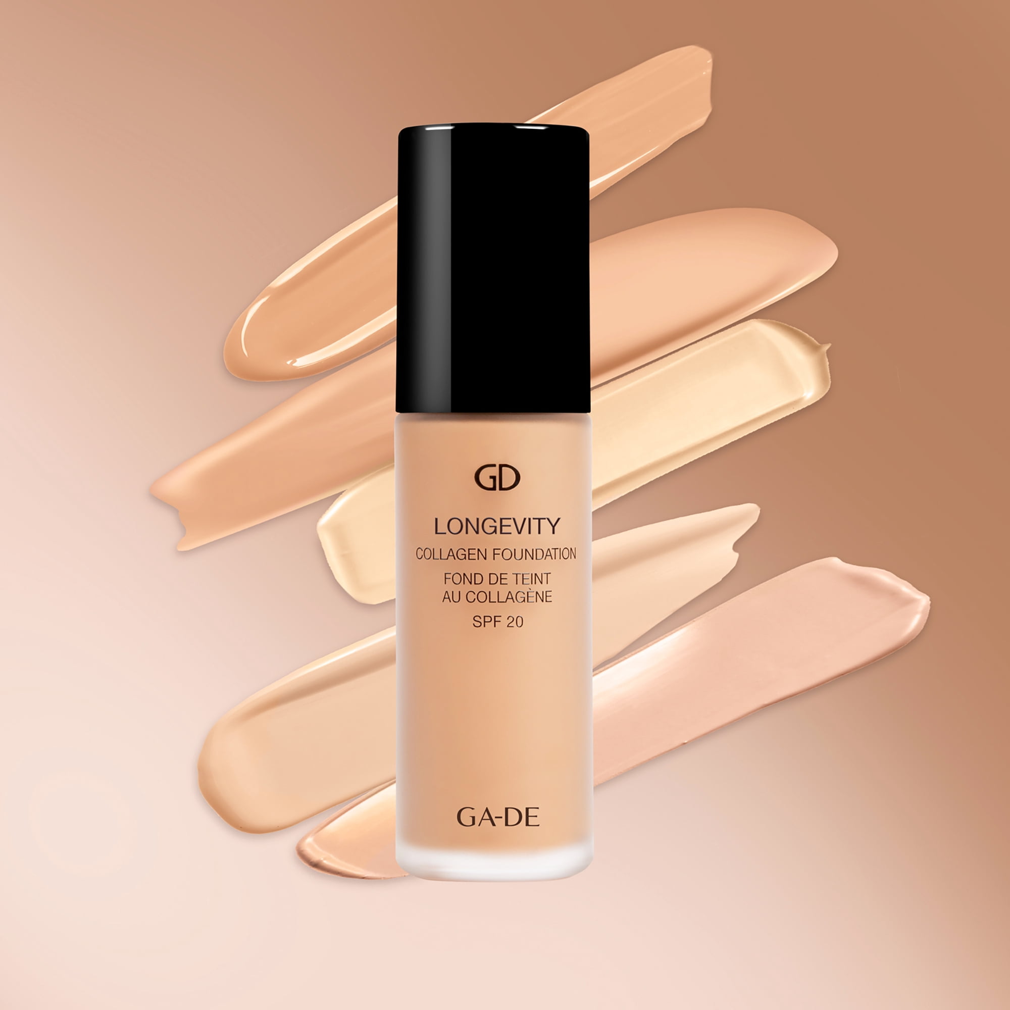 GA-DE Longevity Collagen Foundation 503, Liquid Foundation Makeup, 1 oz