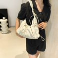thumbnail image 1 of Bolso plisado con cordón bolso Hobo fruncido de nailon bolso de diseñador para las axilas para mujer, 1 of 9