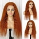 thumbnail image 4 of Peluca pequeña rizada con encaje frontal Fiudx cabello largo y rizado naranja, 4 of 7