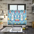 thumbnail image 4 of Yayeee Kitchen Curtains Tier Pair Light Filtering 27"x36" Rod Pocket Short Cafe Window Panel, Easter Bunny Pattern, 4 of 7
