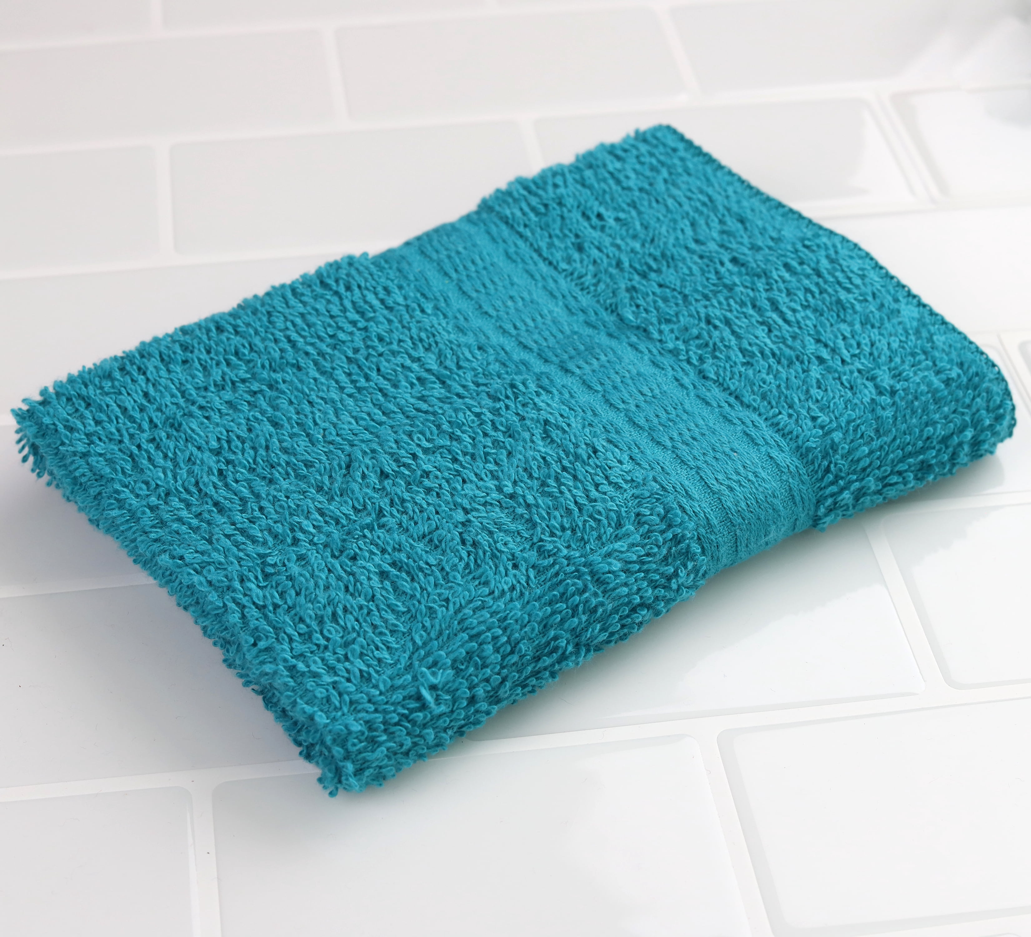 Mainstays Solid Washcloth, Turquoise