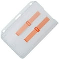 thumbnail image 7 of Rigid Horizontal Two Card ID Badge Holder with Double Red Extractor Slider - Clear Hard Plastic Double Sided 2 Card Protector with Easy to Slide Dispenser for Office Key Cards by Specialist ID, 7 of 7