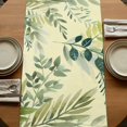 thumbnail image 5 of Table Runners 36 Inches Long Dress Scarves, Green Blue Leaves Farmhouse Kitchen/Dining Table Runner, Short Coffee Tablerunners, Summer Botanical Farmhouse Watercolor Leaf 13x36 Inch, 5 of 9