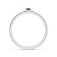 thumbnail image 2 of ANGARA Natural Classic Solitaire Oval Amethyst Promise Ring in 14K White Gold for Women (Size-4x3mm) | February Birthstone, Birthday, Anniversary, Jewelry Gift for Women | Natural Amethyst Ring, 2 of 10