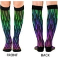 thumbnail image 2 of GZHJMY 1Pair Fashion Print Compression Socks for Women Men, Knee High Stockings for Athletic Sports,Running,Travel, 2 of 7