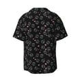 thumbnail image 4 of Goofa Cool Skull Love Printed Men's Casual Short-sleeved Shirt,Lightweight Breathable Button-down,Summer Casual men's top,Versatile Fashion shirt-XX-Large, 4 of 7