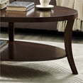 thumbnail image 4 of Roundhill Furniture Perth Contemporary Wood Oval Coffee Table in Espresso, 4 of 6