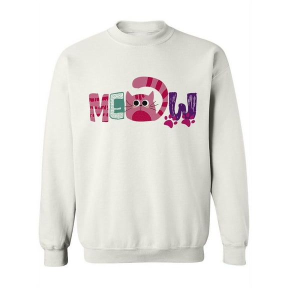 Meow Slogan Sweatshirt Women -Image by Shutterstock, Female 5X-Large