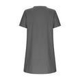 thumbnail image 5 of SMihono Fashion Summer Linen Work Tops for Women Trendy Button Down Plus Size V Neck Boho Clothes Fall Tops for Women 2025 Gray XL, 5 of 6
