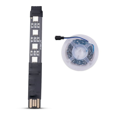 

3Pcs RGB Strip Light USB Powered USB Powered APP Remote Control with 4pin Port Colorful Smart Background LED String Lamp Controller Set 5