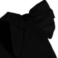 thumbnail image 6 of Girls 3 Piece Outfit Set with Blazer & Pants, Ruffle Sleeve Party Church Clothes, Black Kids to Kids 2-8 Years,Size 3-4 T, 6 of 7