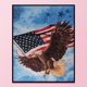 thumbnail image 1 of Cuadros Decorativos 11CT completo punto de cruz bandera americana Animal contado DIY bordado decoración del hogar Ndcxsfigh Nuevos Originales, 1 of 9