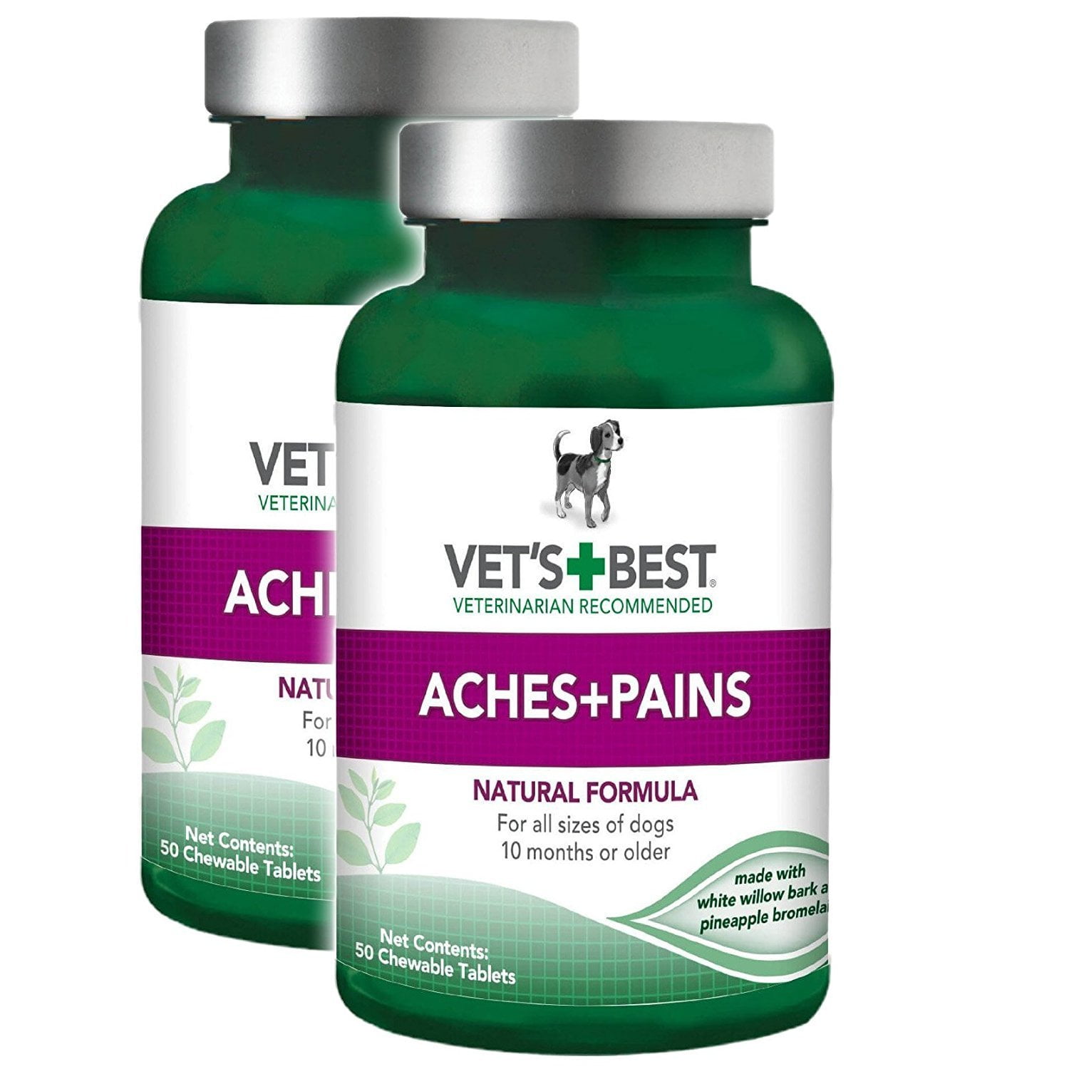 Vet's Best Aspirin Free Aches & Pains Formula Chewable Tablets, 50