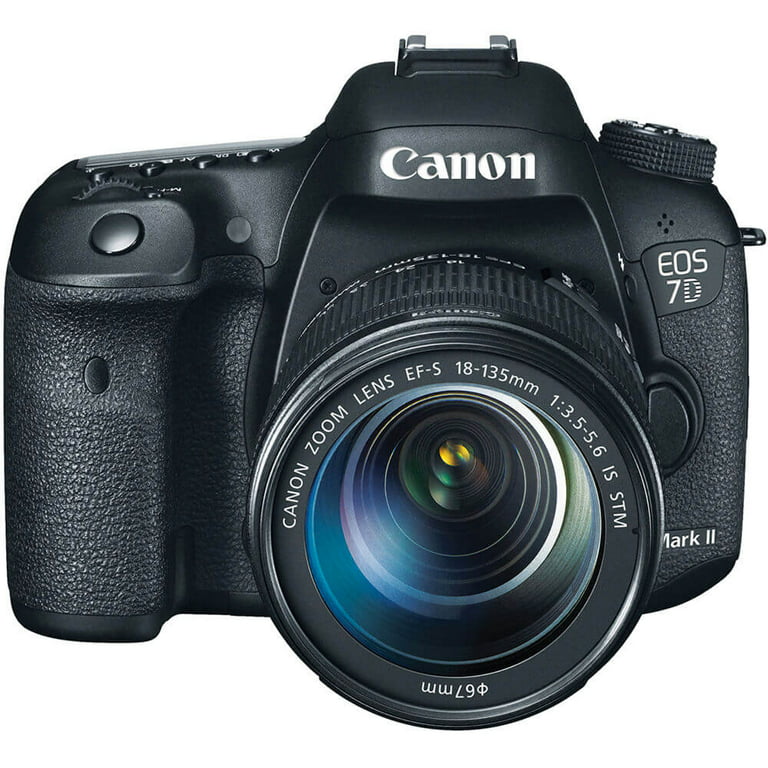 Canon Black EOS 7D Mark II Digital SLR Camera with 20.2 Megapixels and  18-135mm Lens Included